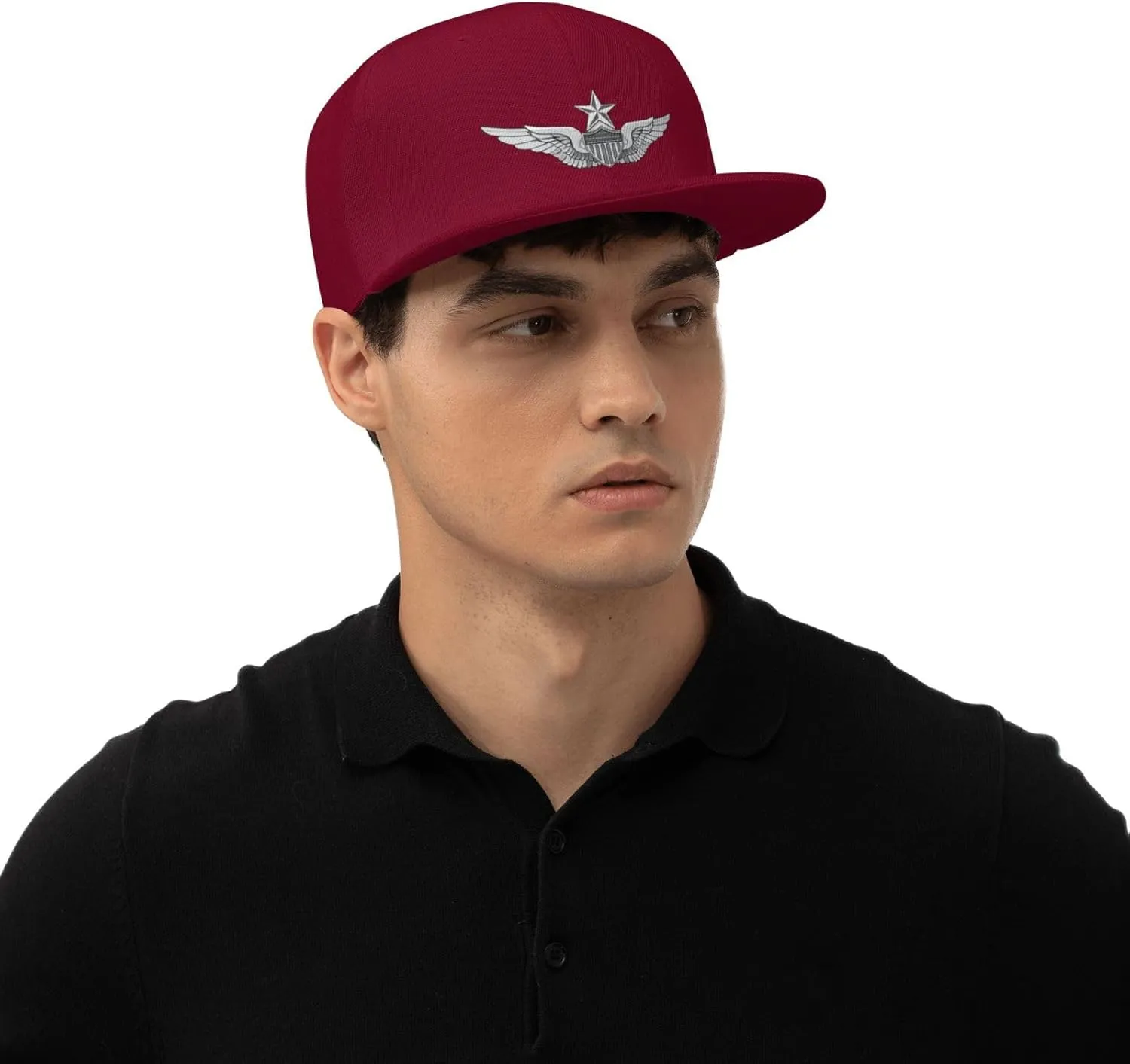 Army Senior Aviator Wing Baseball Cap Unisex Flat Brim Hat