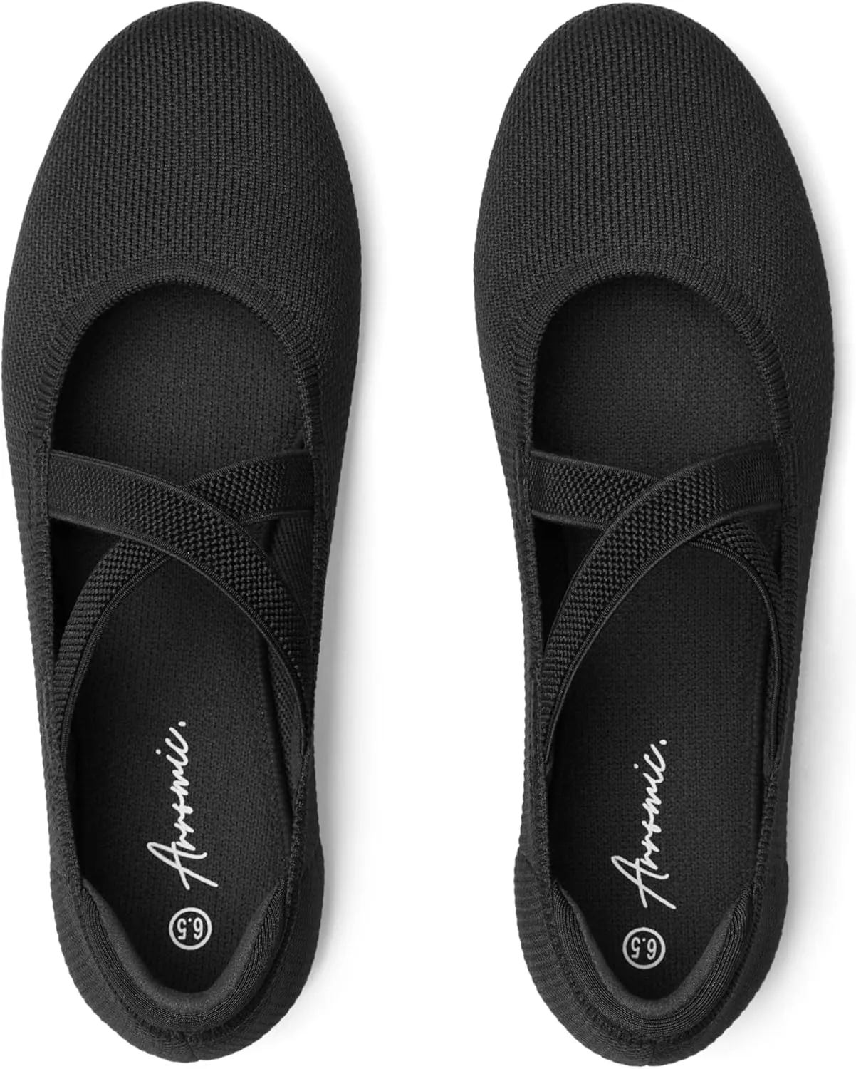 Arromic Flats for Women Round Toe Ballet Flats with Straps Women Ballerina Flat Shoes Dressy Comfortable for Work Wedding Office Casual