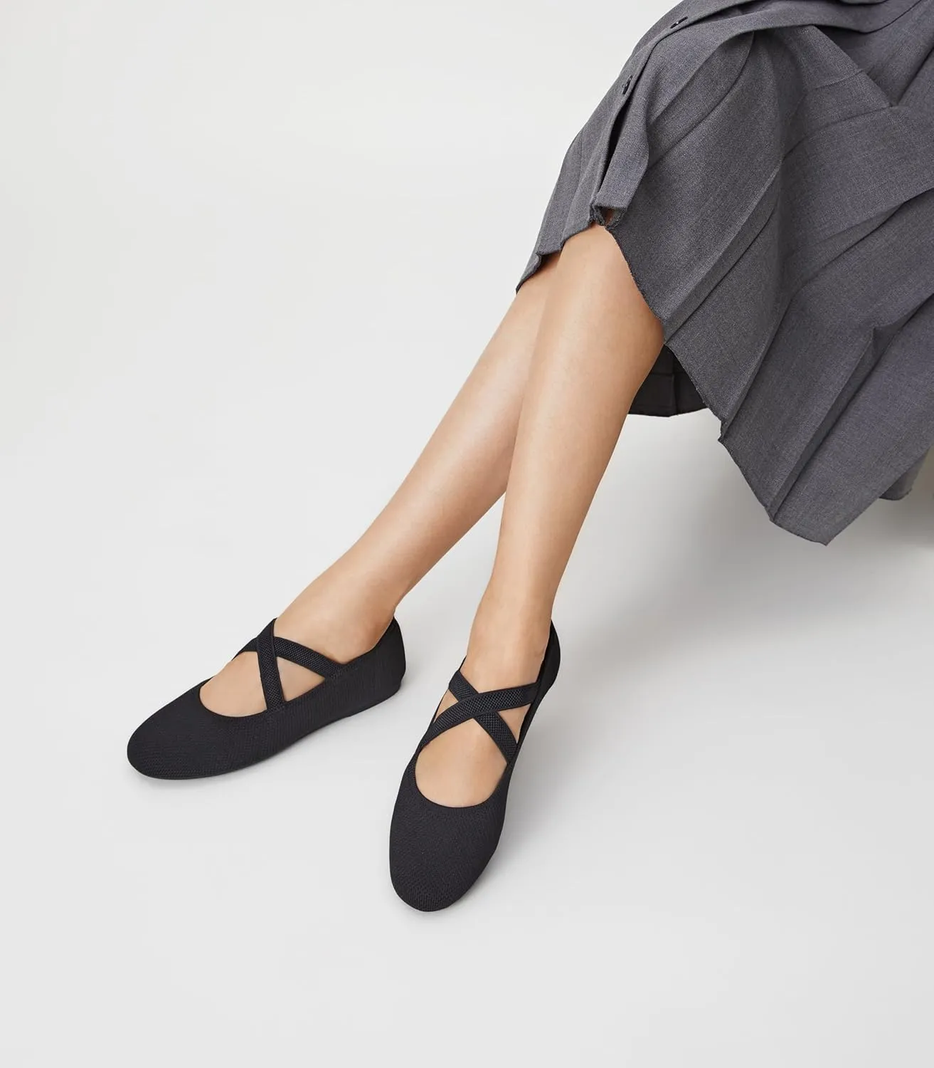 Arromic Flats for Women Round Toe Ballet Flats with Straps Women Ballerina Flat Shoes Dressy Comfortable for Work Wedding Office Casual