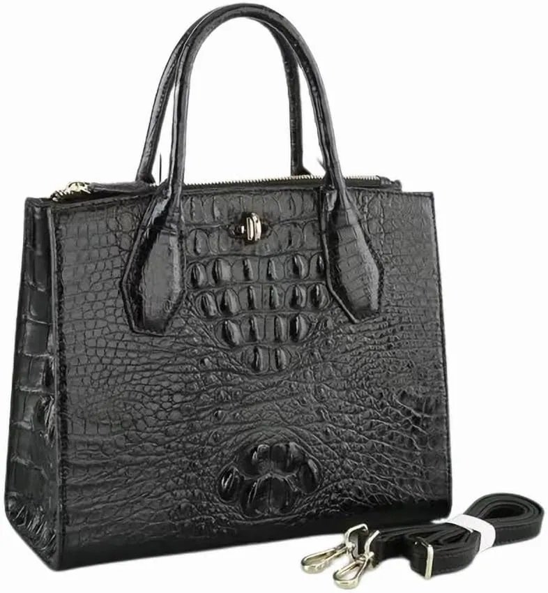 Authentic Real Alligator Leather Women's Handbag Genuine Exotic Crocodile Skin Lady Single Shoulder Bag Female Crossbody Bag