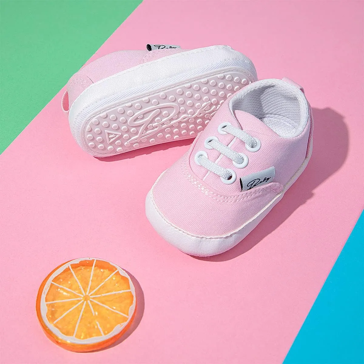 Baby Boys Girls Canvas Sneaker Soft Anti-Slip Sole Newborn Infant First Walkers Canvas Denim Shoes