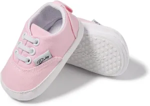 Baby Boys Girls Canvas Sneaker Soft Anti-Slip Sole Newborn Infant First Walkers Canvas Denim Shoes