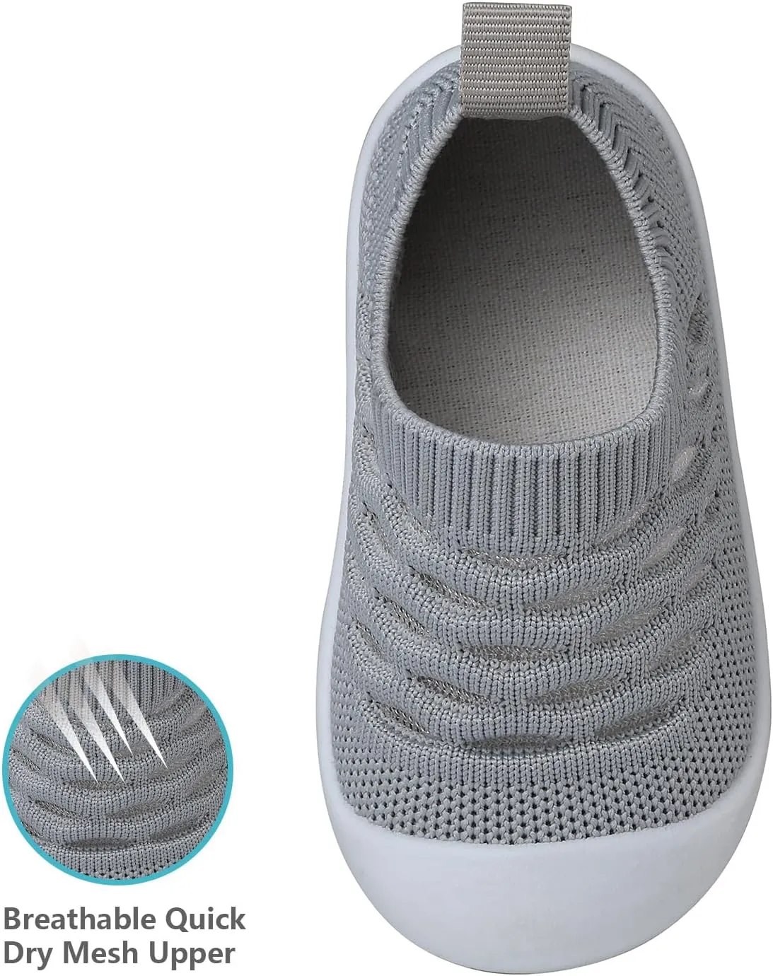 Baby Shoes for Boys Girls Breathable First Walking Shoes - Infant Toddler Trainers Shoes Non Skid Indoor Floor Slipper with Soft Sole Cotton Mesh On Sneaker