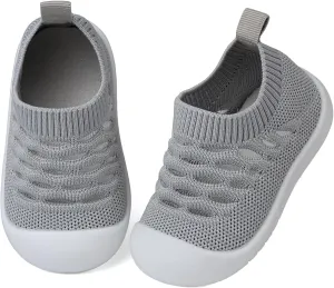 Baby Shoes for Boys Girls Breathable First Walking Shoes - Infant Toddler Trainers Shoes Non Skid Indoor Floor Slipper with Soft Sole Cotton Mesh On Sneaker