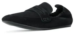 Ballerina Soft Toe Mega sale Loafers Paris Flats Penny Suede International returns On Black Lanvin Pointed Slip
