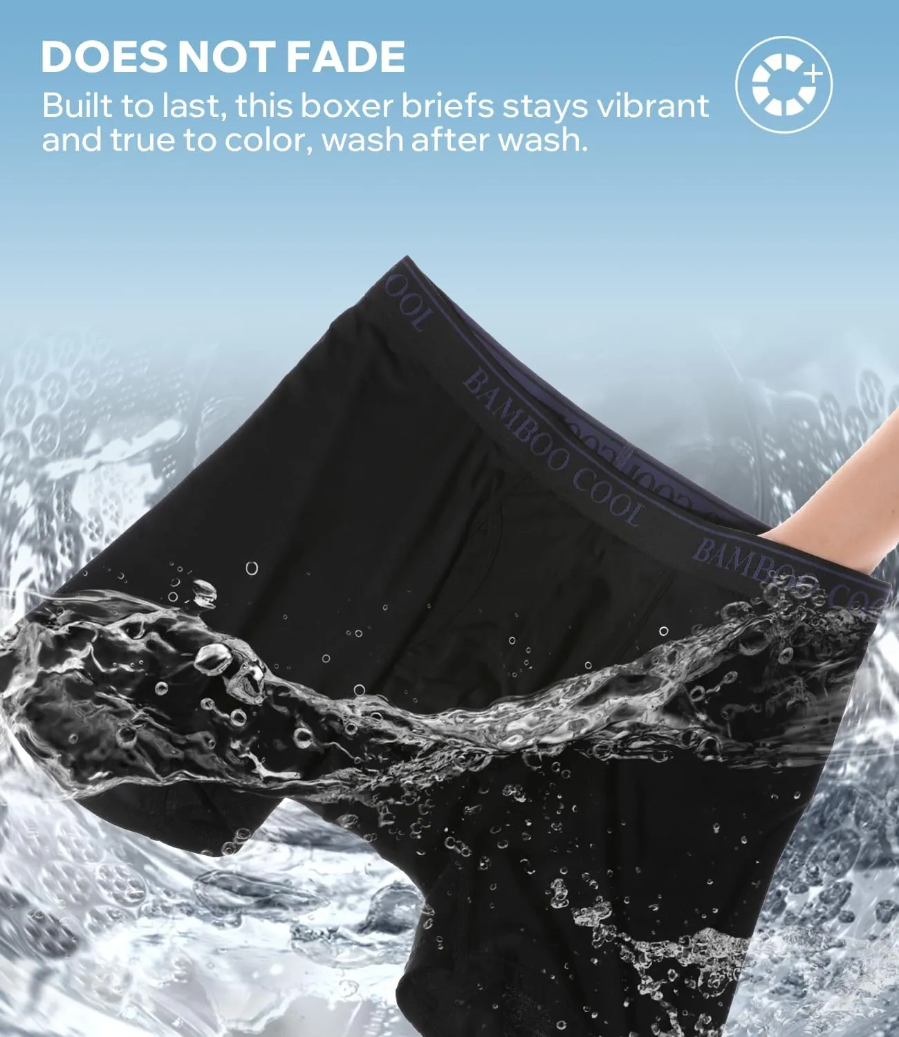 BAMBOO COOL Men's 50S Ultra-Soft Boxer Briefs Cooling Underwear for Men Tag-Free No Ride-Up Mens Underwear