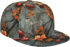 Baseball Cap Flat Bill Brim Hats Dad Hat Sport Trucker Hat - Vintage Spiderweb Botanical Floral