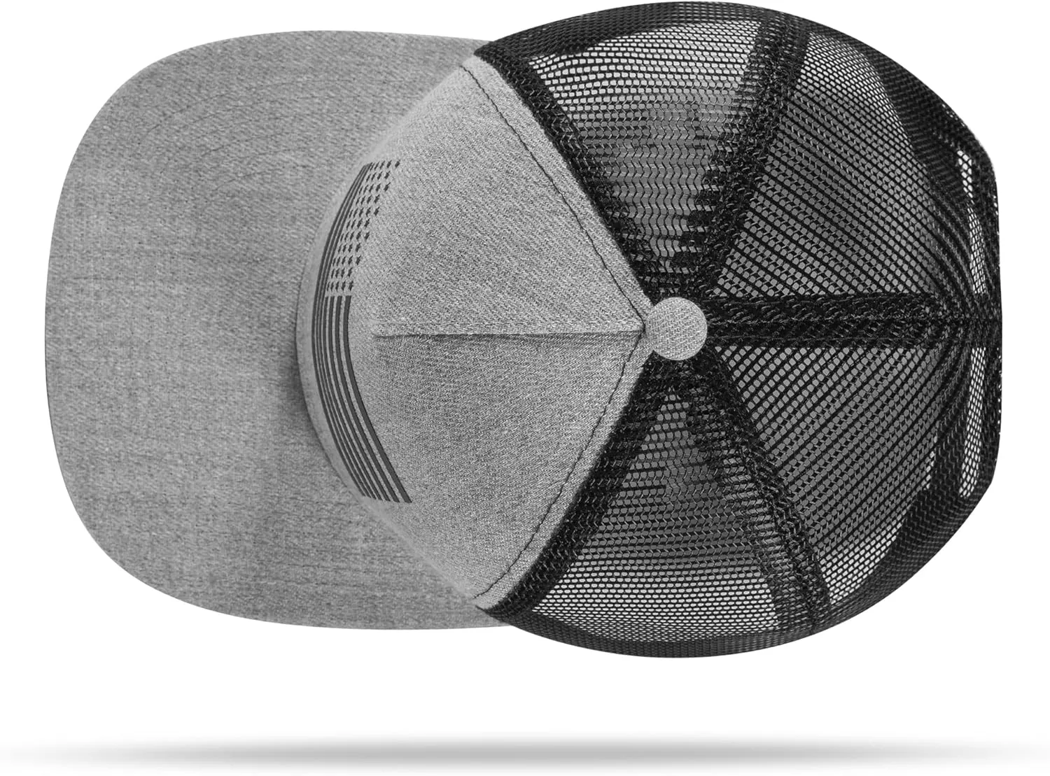 Baseball Cap, Snapback Trucker Hat for Men & Women with American Flag and Adjustable, Breathable Mesh, Flat Bill Hats