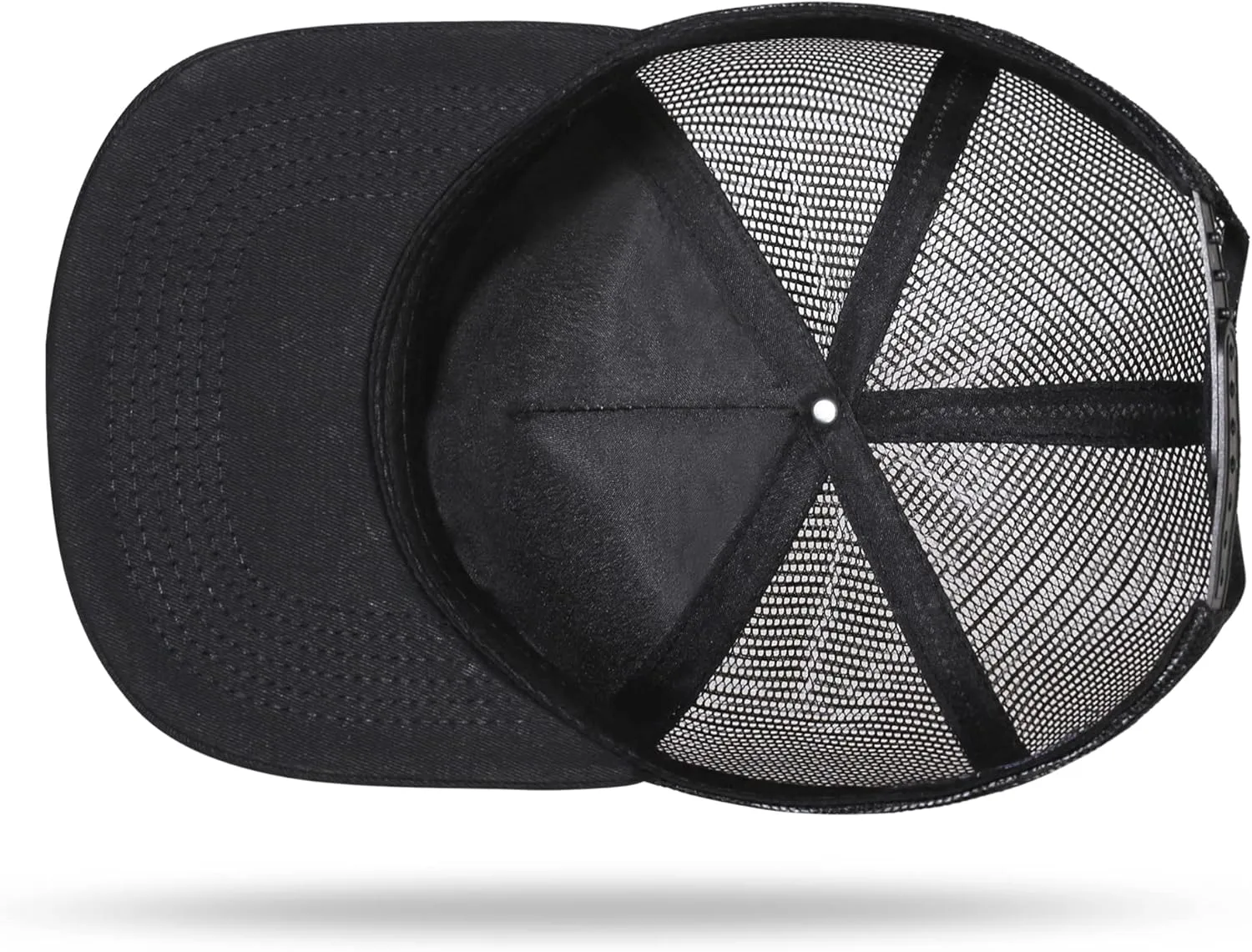 Baseball Cap, Snapback Trucker Hat for Men & Women with American Flag and Adjustable, Breathable Mesh, Flat Bill Hats