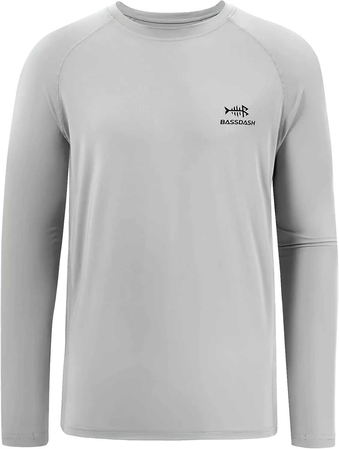 BASSDASH Men’s Fish Graphic UPF 50  Long Sleeve Fishing Shirts Sun Protection Breathable Moisture Wicking T-Shirt