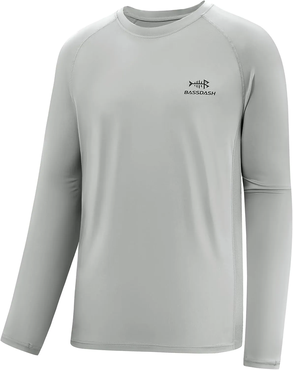 BASSDASH Men’s Fish Graphic UPF 50  Long Sleeve Fishing Shirts Sun Protection Breathable Moisture Wicking T-Shirt