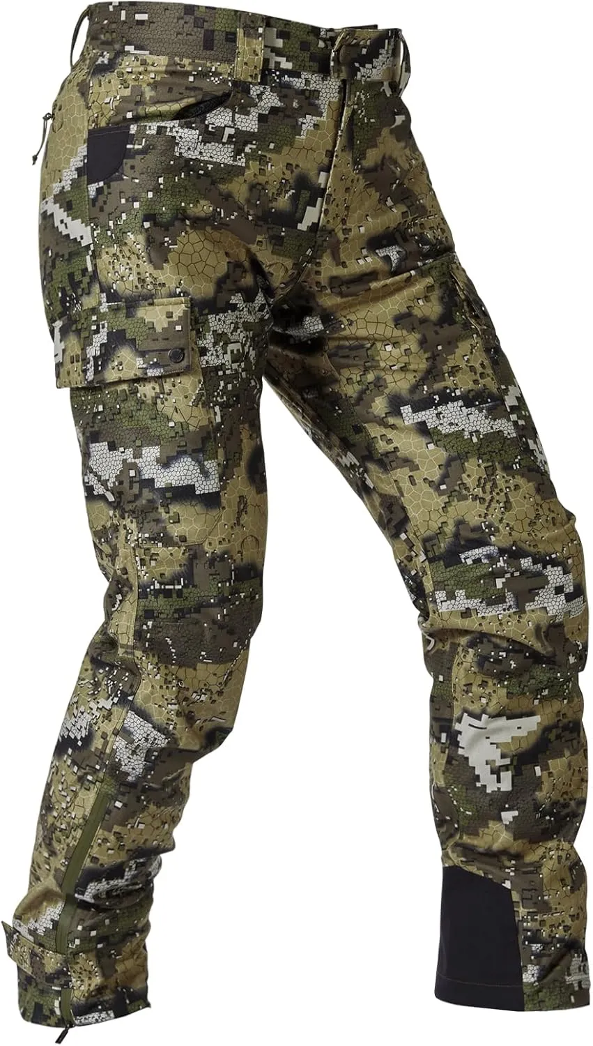 BASSDASH Walker Men’s Waterproof Breathable Hunting Pants with Silent Outer Fabric for Fishing Turkey Upland