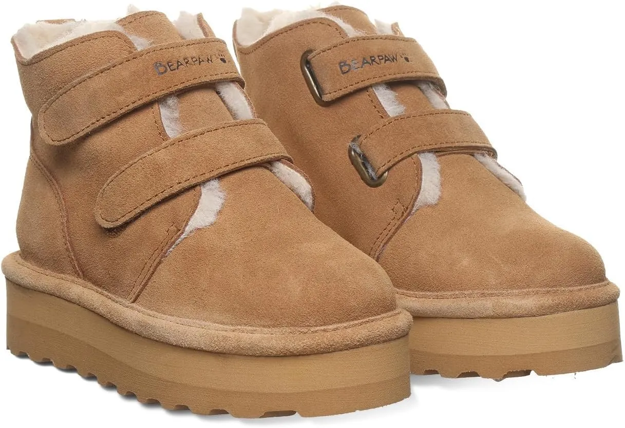 BEARPAW Retro Larisa Youth Boot | Youth's Boot Classic Suede | Youth's Pull On Boot | Comfortable Winter Boot
