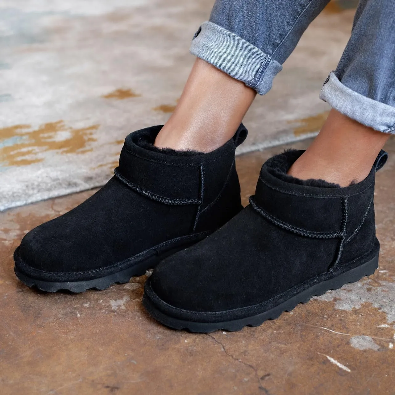 BEARPAW Women's Shorty Multiple Colors | Women's Ankle Boot | Women's Slip On Boot | Comfortable Winter Boot