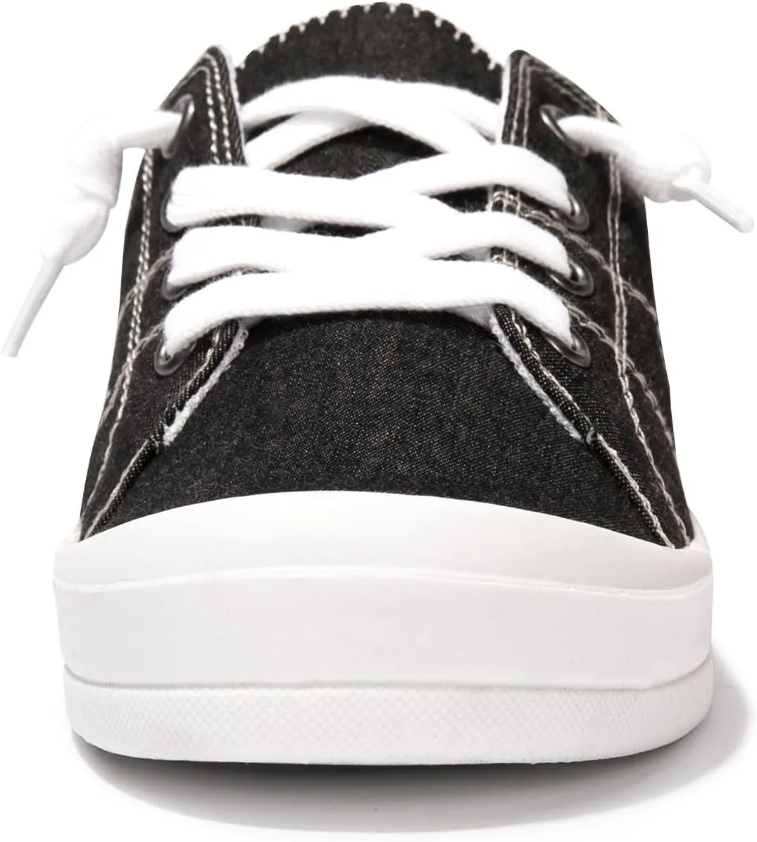 BENEKER Women's Platform Canvas Sneakers Low Top Fashion Sneakers Classic Slip-On Comfort Walking Shoes