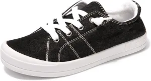 BENEKER Women's Platform Canvas Sneakers Low Top Fashion Sneakers Classic Slip-On Comfort Walking Shoes
