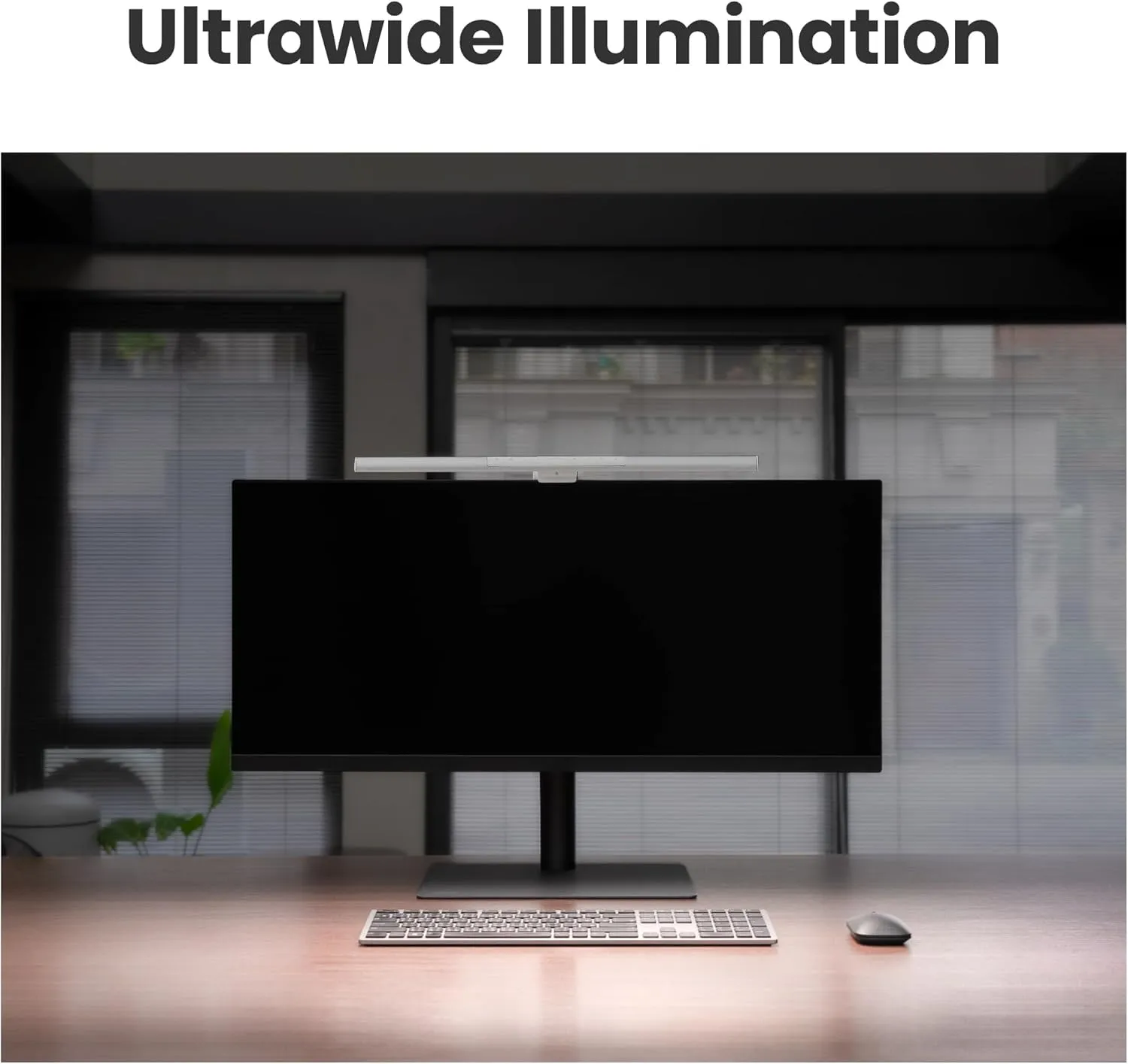 BenQ ScreenBar Pro LED Monitor Light (Black)/Ultrawide Illumination/Motion Sensor/Adjustable Brightness and Color Temperature/Eye-Care Light Bar/No Screen Glare/Space Saving/Curved Monitors/USB-C