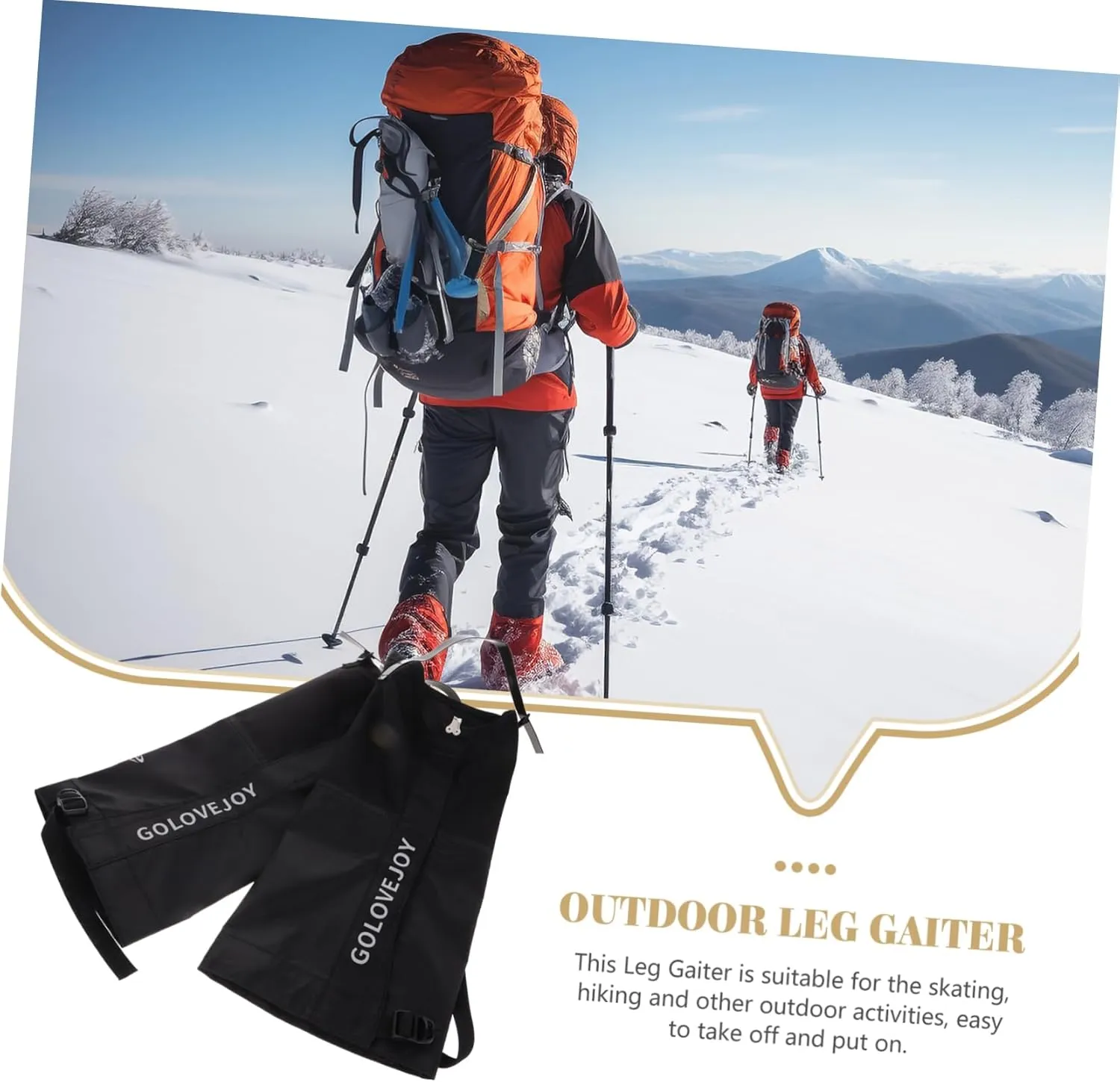 BESPORTBLE Snow Boots Gaiter Camping Gear Hiking Accessory for Waterproof Leg Gaiters Outdoor Snow Legging Gaiter