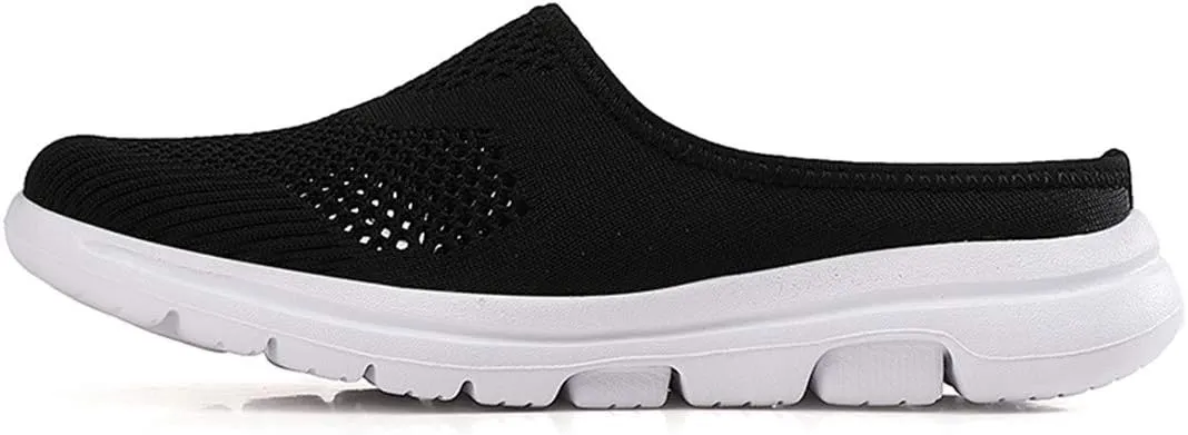 BIFINI Womens Backless Sneakers Mesh Slip-on Mule Shoes Breathable Slippers