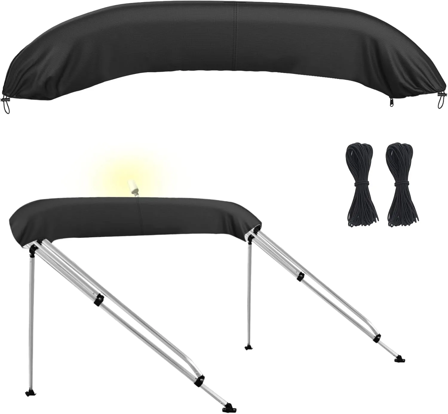 Bimini Top Storage Boot Cover 91"-96" Width Replacement Boot, 600D Waterproof UV Protection Sun Shade Boat Canopy Storage Fits 3 Bow 4 Bow Bimini Tops