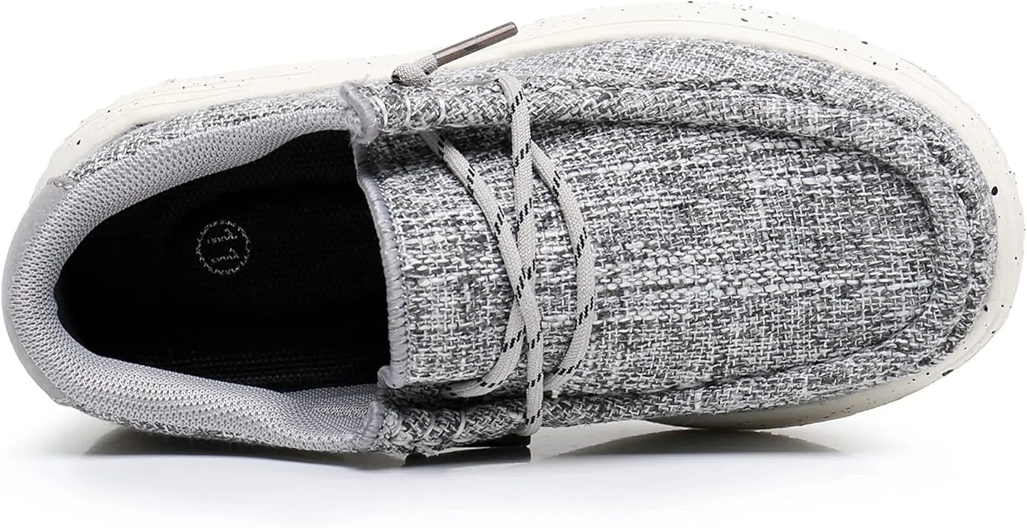 Blikcon Boys Girls Slip-On Casual Boat Shoes Light-Weight Lace Up Loafers(Toddler/Little Kid/Big Kid)