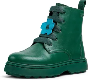 Camper Kids Girls Modern Ankle Boot, Dark Green, 5 Big Kid