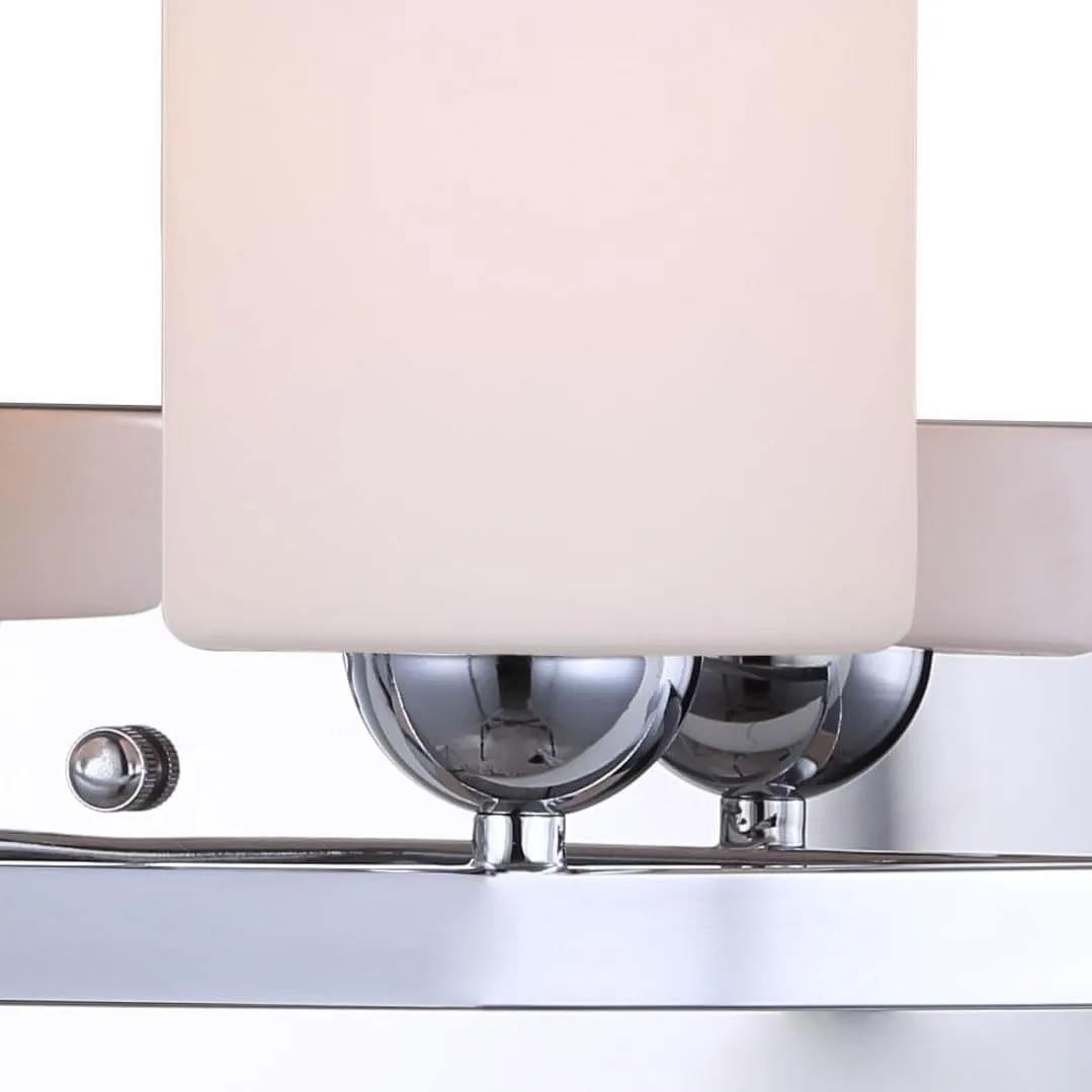 Canarm IVL370A03CH-O Ltd Hampton 3 Light Vanity with Flat Opal Glass, Chrome