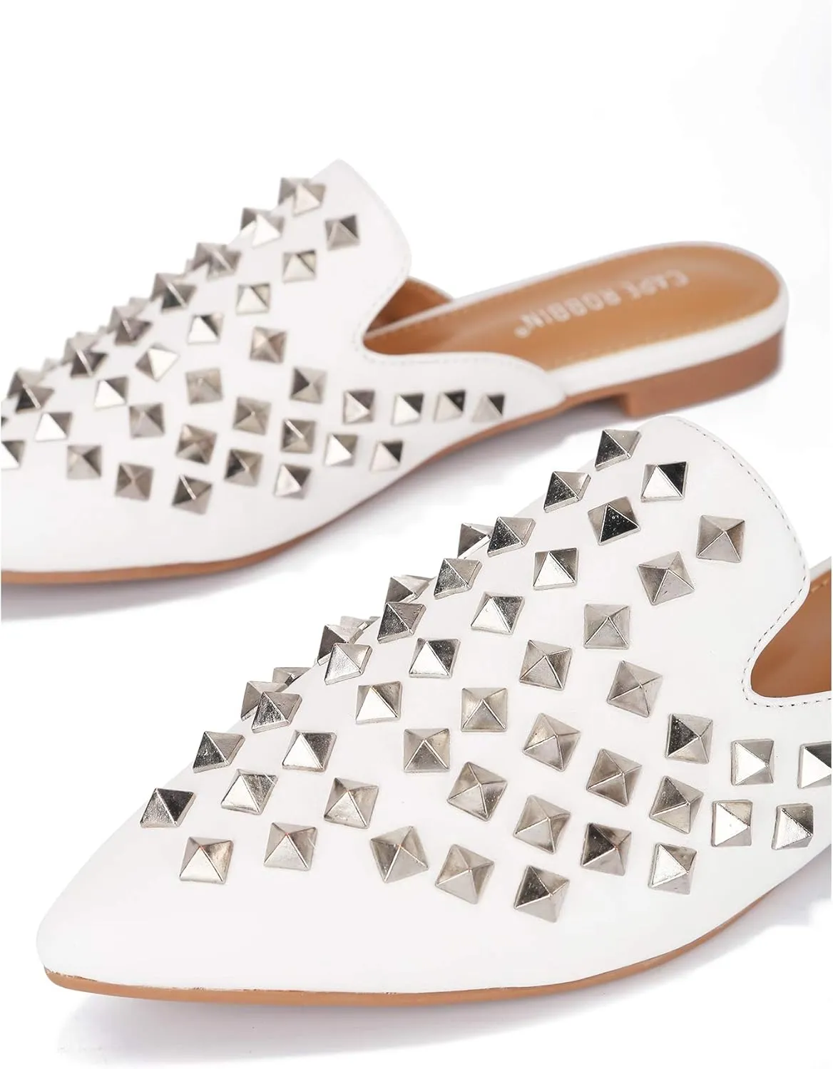 Cape Robbin Sierra Rhinestone Gem Pointy Toe Mule Flats (Sierra)