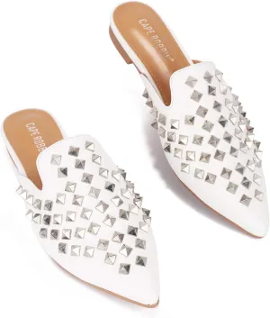 Cape Robbin Sierra Rhinestone Gem Pointy Toe Mule Flats (Sierra)