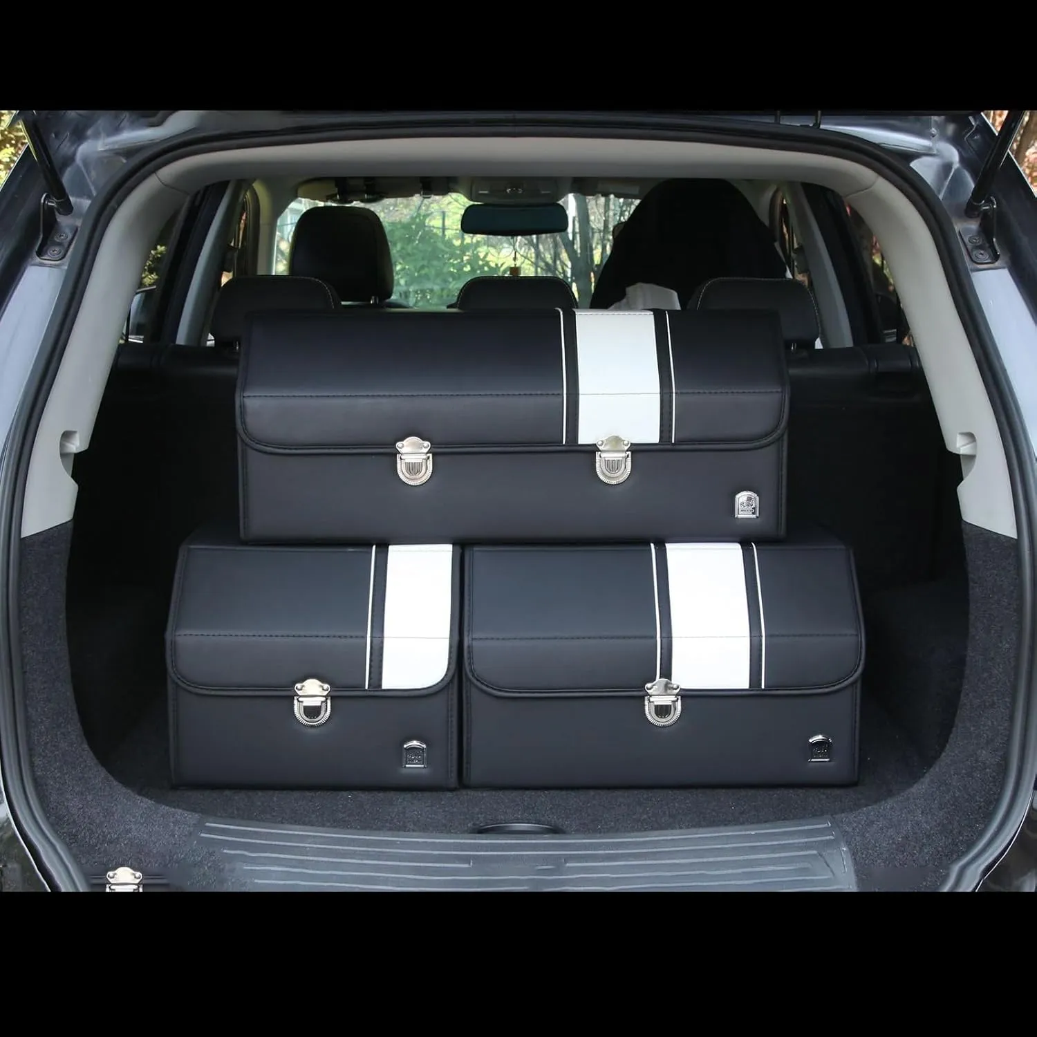 Car Boot Organiser for Ford C-Max/Fairlane/Fusion/Galaxie/Galaxy/Granada, Foldable Storage Box Waterproof Car Boot Tidy Storage Box Durable Car Boot Storage Organiser,B-L