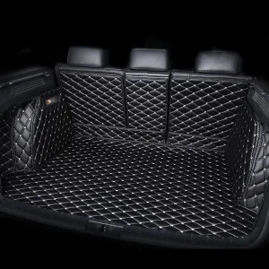 Car Leather Cargo Liners for Lexus UX 250h/260h Hybrid 2018 2019 2020 2021 2022 2023 2024, Full Coverage All Weather Rear Trunk Liner Mats Protector Boot Mats,Blackbeige