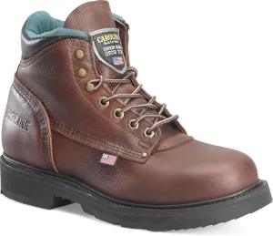 Carolina Boots Sarge 6" Soft Toe Work Boots for Men - Amber Gold Leather, AG7 Footbed, EH Rated, DRI-LEX Lining, Durable Comfort, Brown - 7.5 2E
