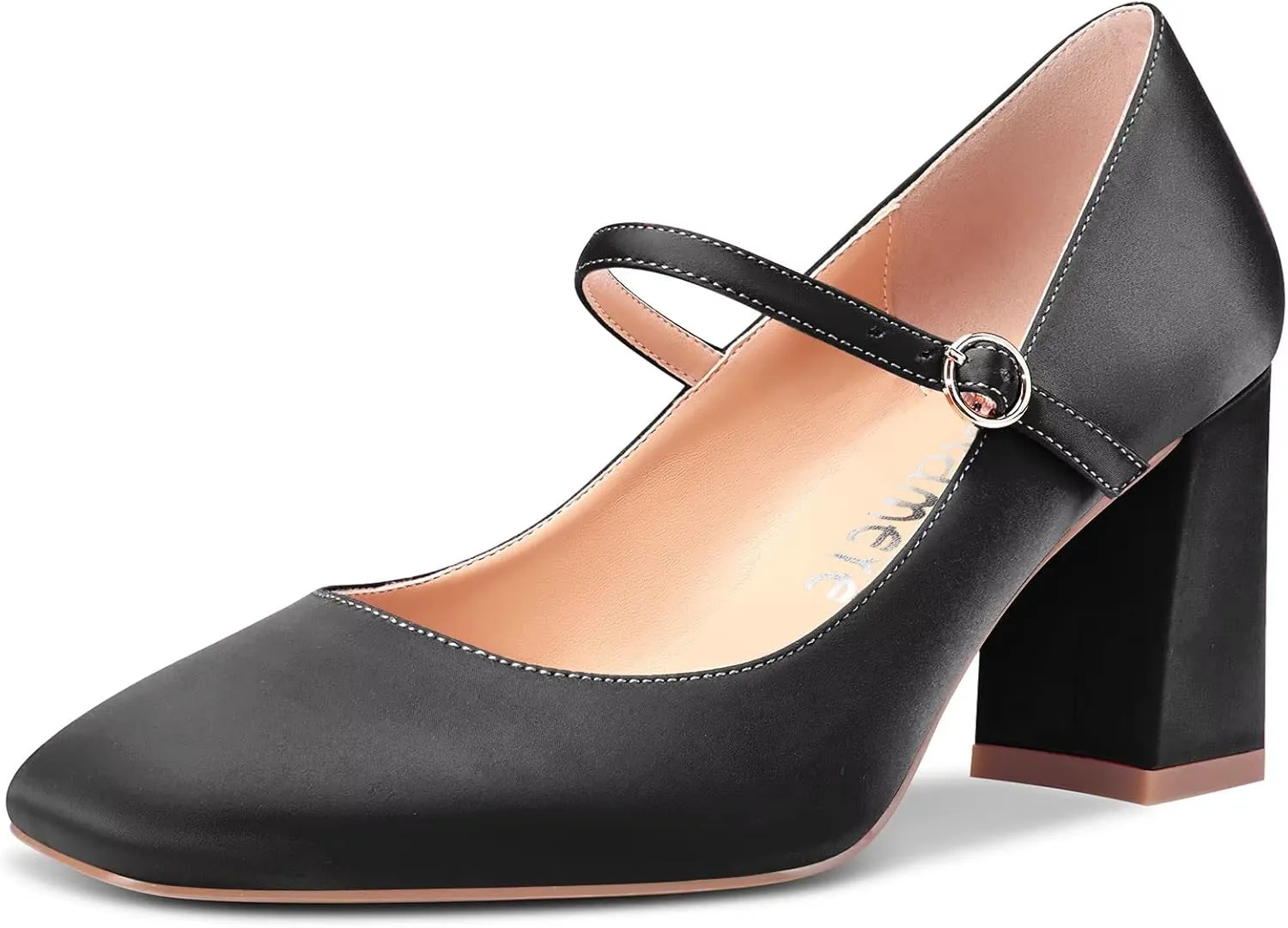 Castamere Women Chunky Block High Heel Square Toe Pumps Mary Jane Shoes Wedding Party Dress