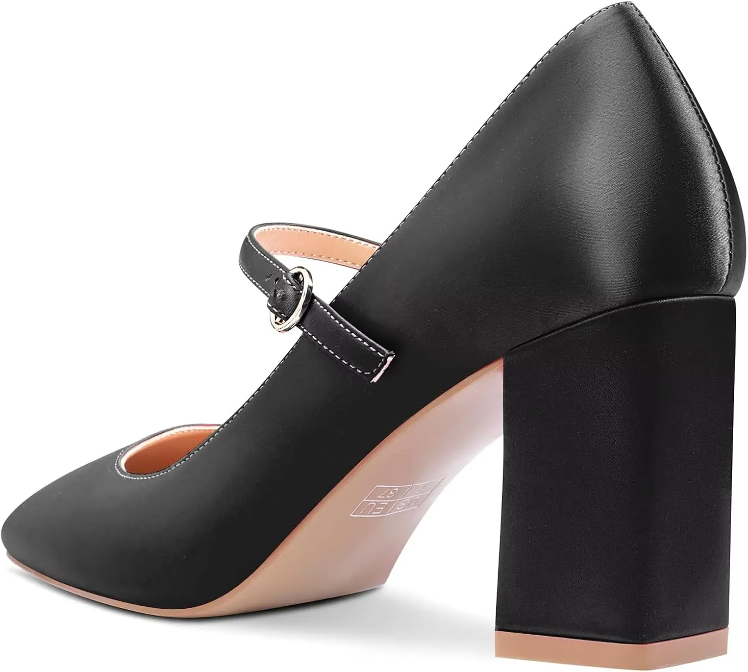 Castamere Women Chunky Block High Heel Square Toe Pumps Mary Jane Shoes Wedding Party Dress