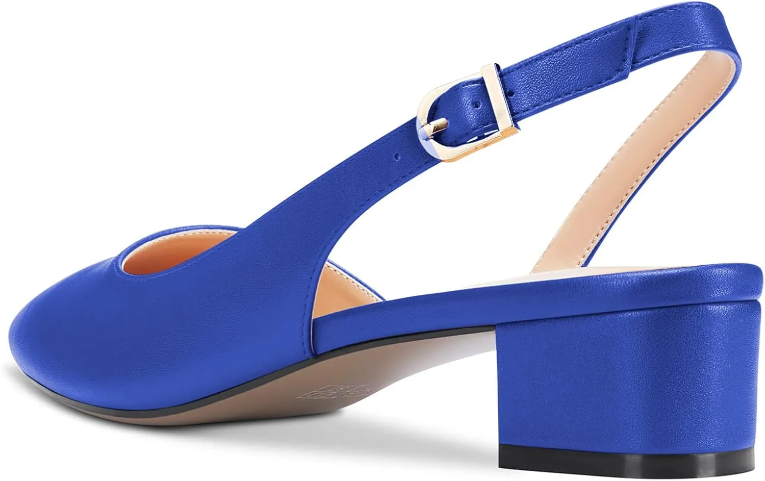 Castamere Women Chunky Block Low Kitten Heel Pointed Toe Slingback Pumps Classic Cute Party Office 1.4 Inches Heels