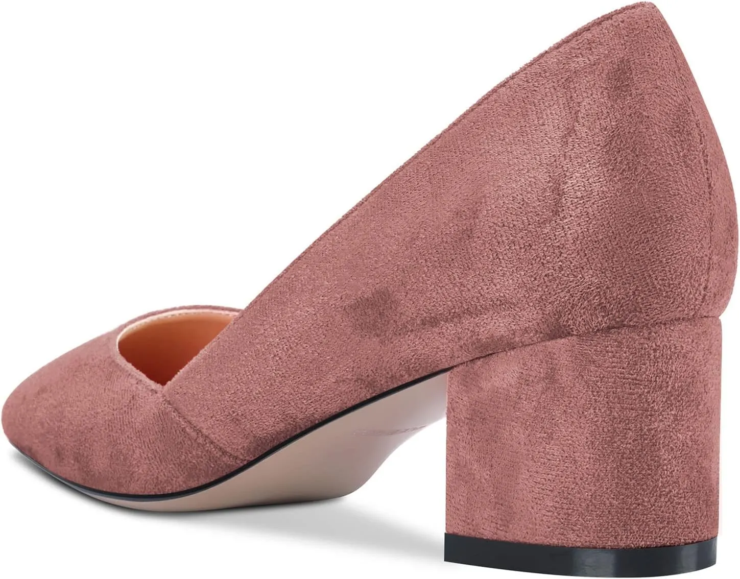 Castamere Women Low Chunky Block Heel Close Square Toe Slip-on Dress Pumps Classic Cute Wedding 2.0 Inches Heels