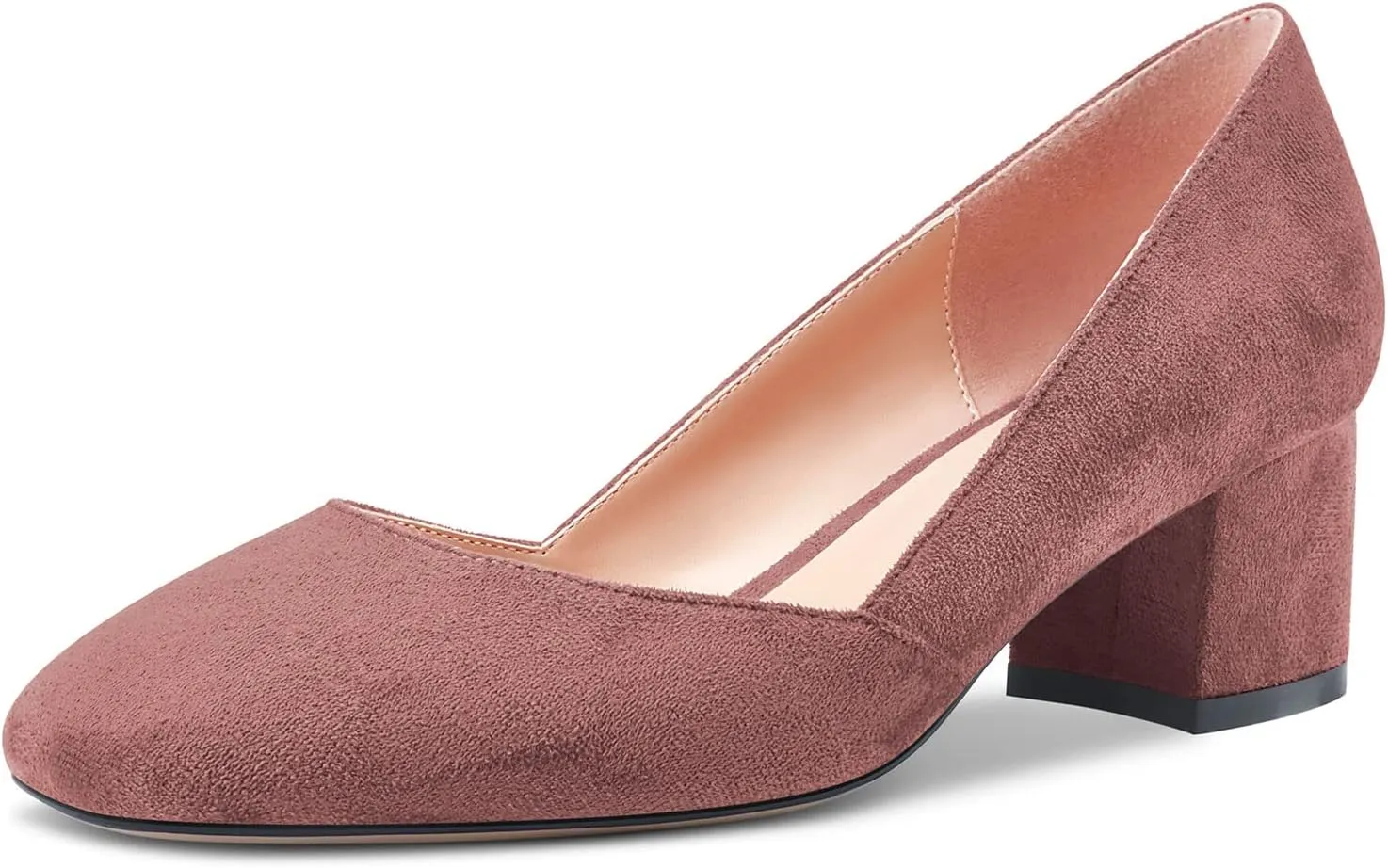 Castamere Women Low Chunky Block Heel Close Square Toe Slip-on Dress Pumps Classic Cute Wedding 2.0 Inches Heels