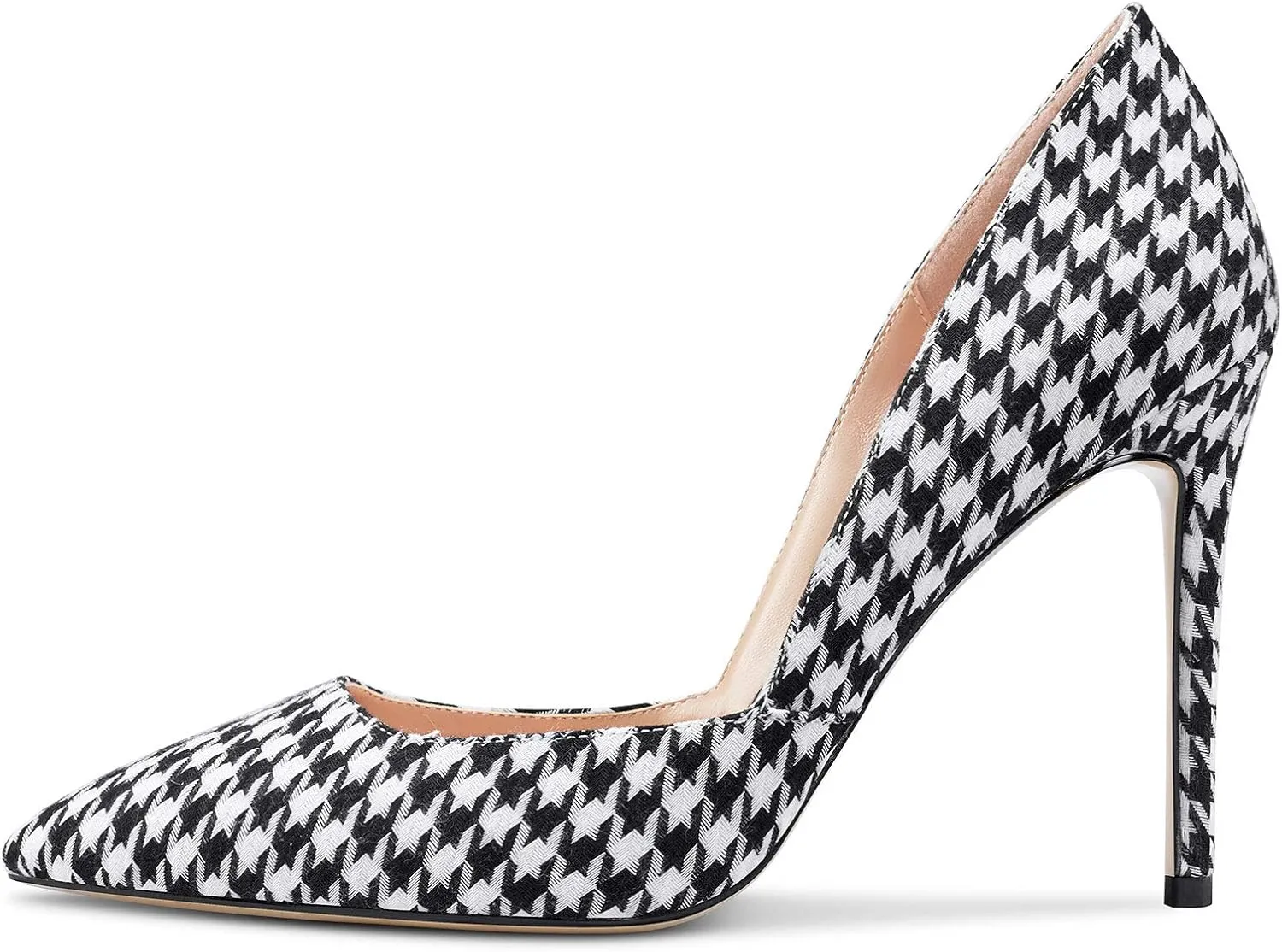 Castamere Womens D'Orsay Slip On High Heels Pumps Elegant Pointy Toe Stilettos 10CM Heel Shoes