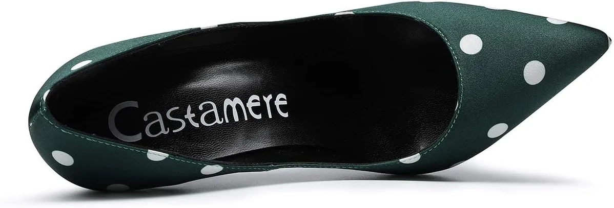 Castamere Womens High Heel Pumps Slip-on Pointy-Toe Elegant Stilettos Comfort Sexy Heel Shoes 4.7Inch Heels Black Lining