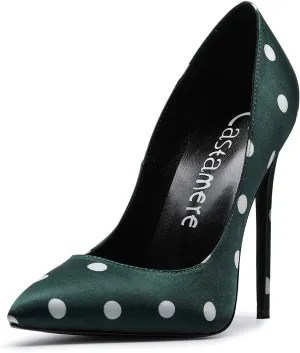 Castamere Womens High Heel Pumps Slip-on Pointy-Toe Elegant Stilettos Comfort Sexy Heel Shoes 4.7Inch Heels Black Lining