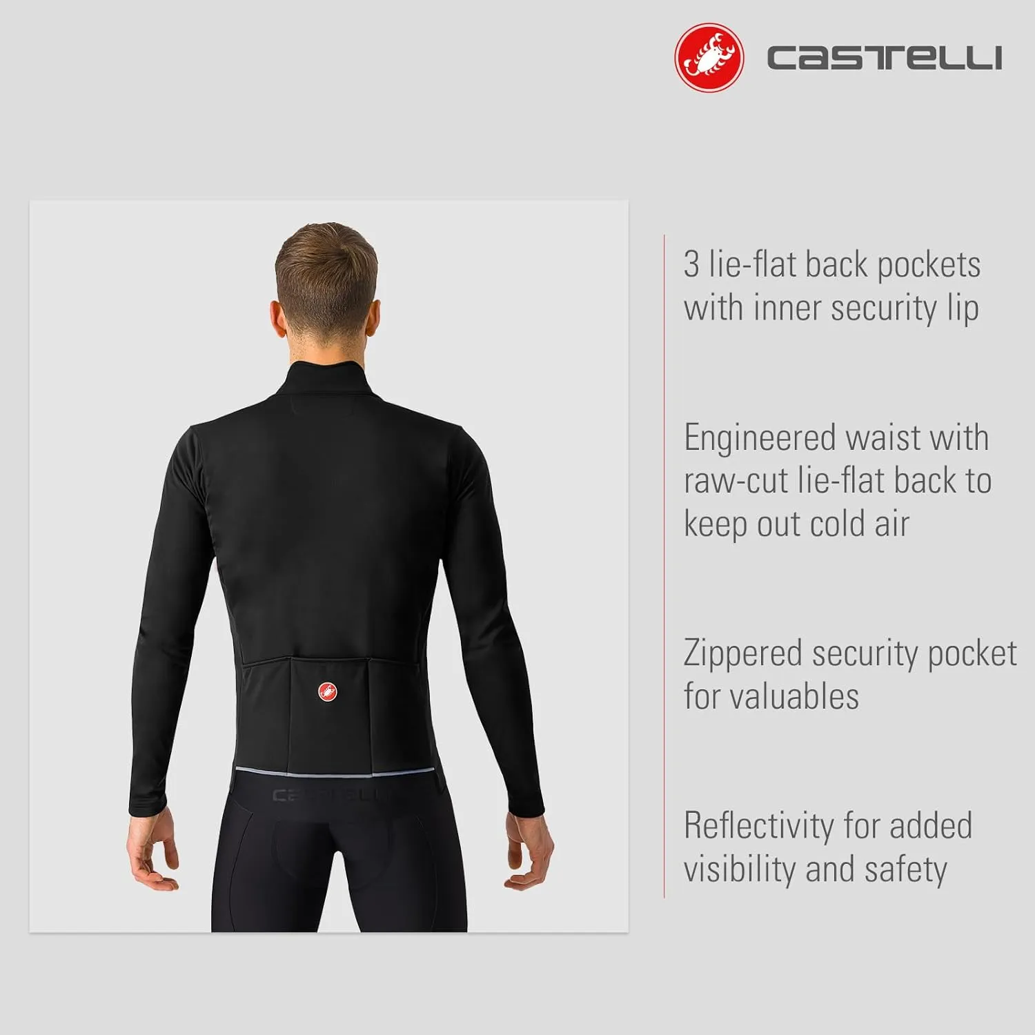 CASTELLI Men’s Espresso Air Jacket, Wind & Waterproof Jacket for Road Cycling & Gravel Biking