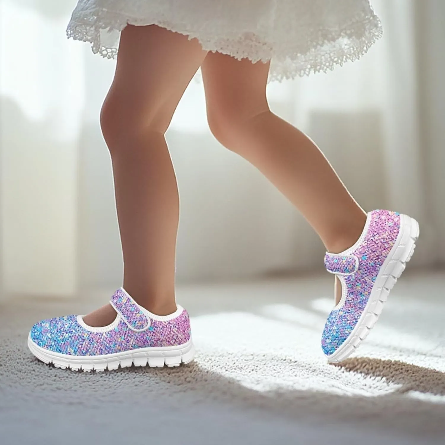 chaqlin Kids Casual Shoes Boys Girls Lightweight Running Walking Flat Mary Jane Shoes Breathable Non Slip Sports Sneakers for School