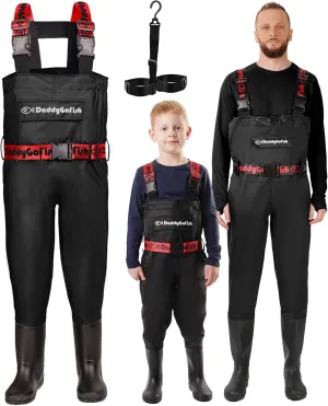 Chest Waders for Kids and Adults, Fishing and Hunting Waders with a Pocket and a Wader Hanger