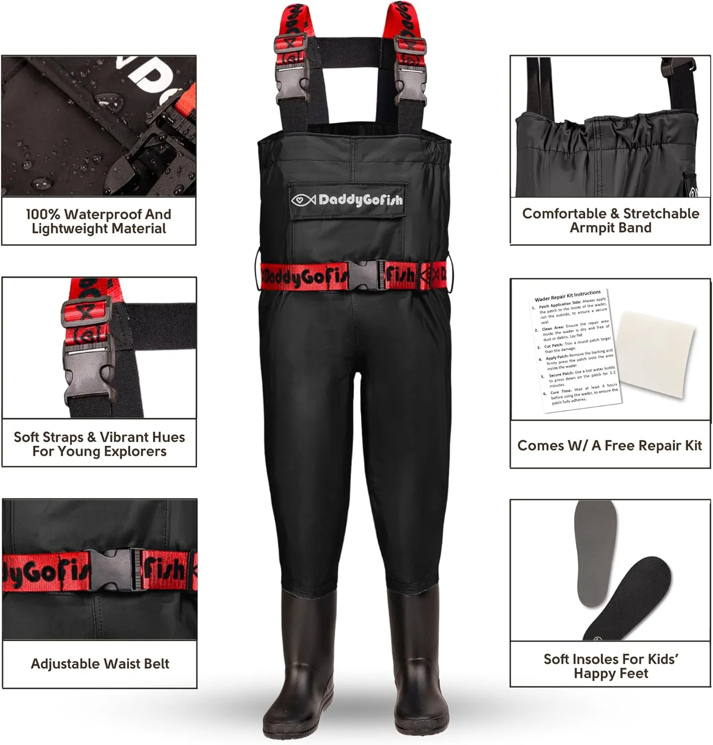 Chest Waders for Kids and Adults, Fishing and Hunting Waders with a Pocket and a Wader Hanger