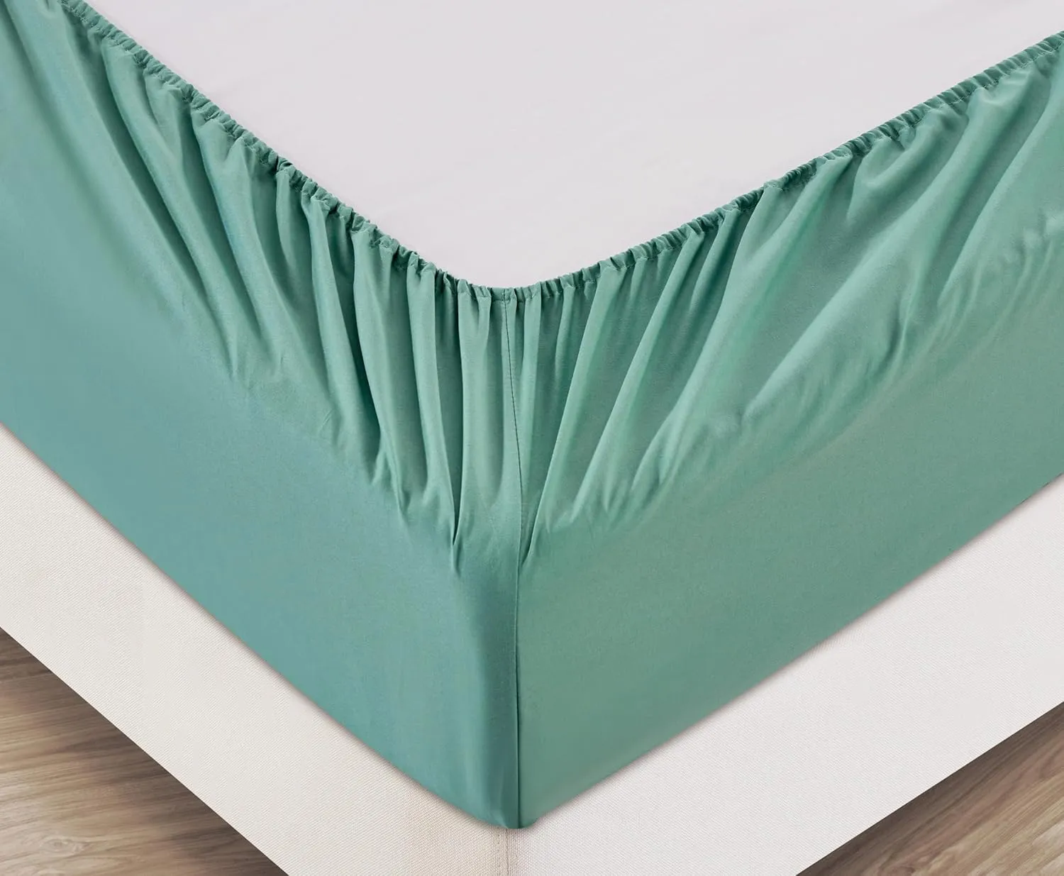 Chezmoi Collection 6-Piece Granite Green Sheet Set California King - Extra Soft Breathable Brushed Microfiber Bed Sheets with 15" Deep Pocket & 4 Pillowcases