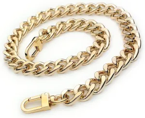 Chunky Purse Chain Replacement Shoulder Strap Bag Chain (16mm) - Gold 22"