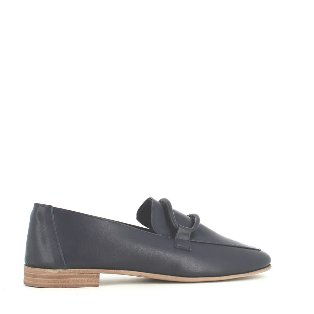 Cinders Edit Soft Leather Loafer Navy