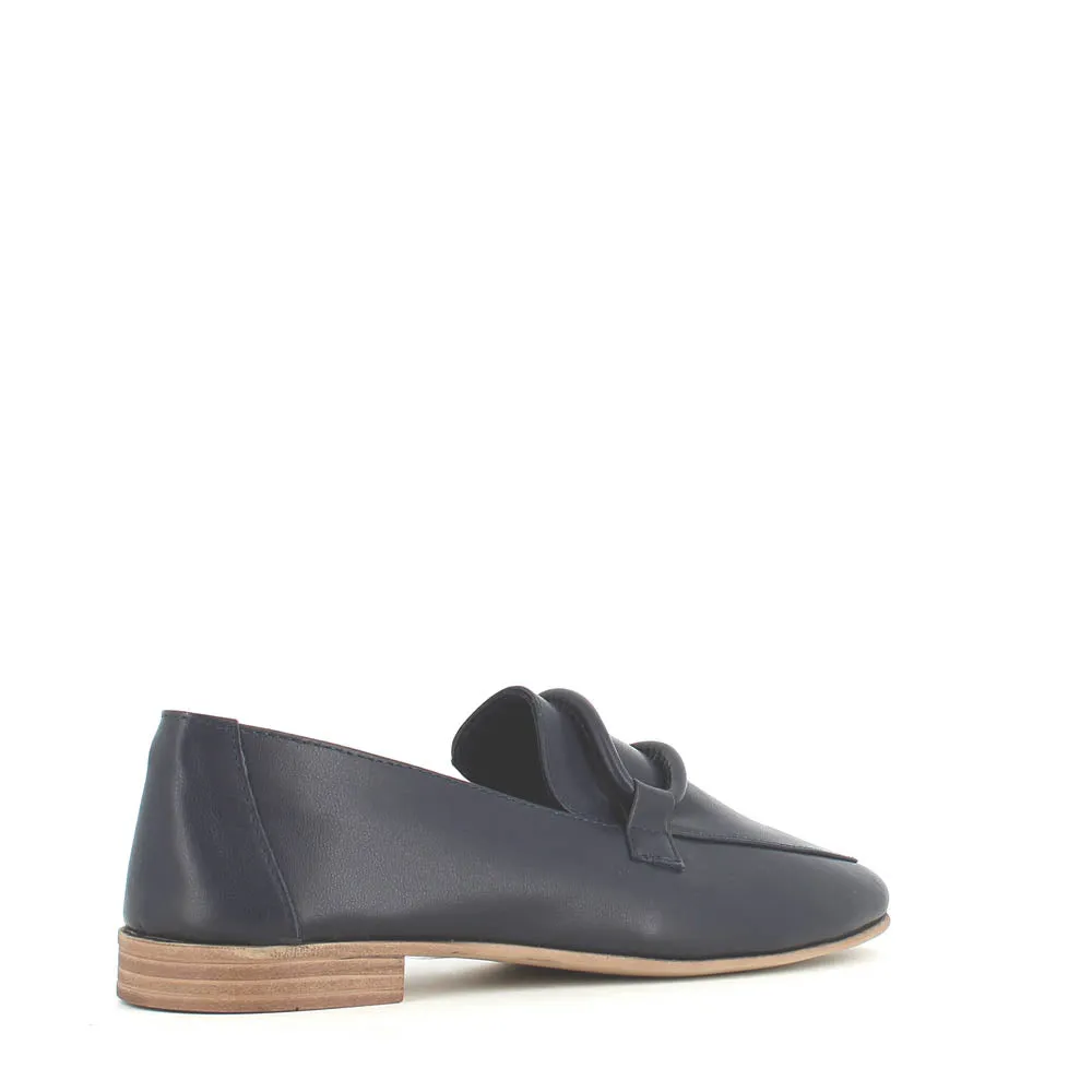 Cinders Edit Soft Leather Loafer Navy
