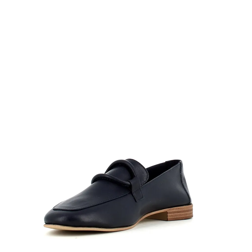 Cinders Edit Soft Leather Loafer Navy