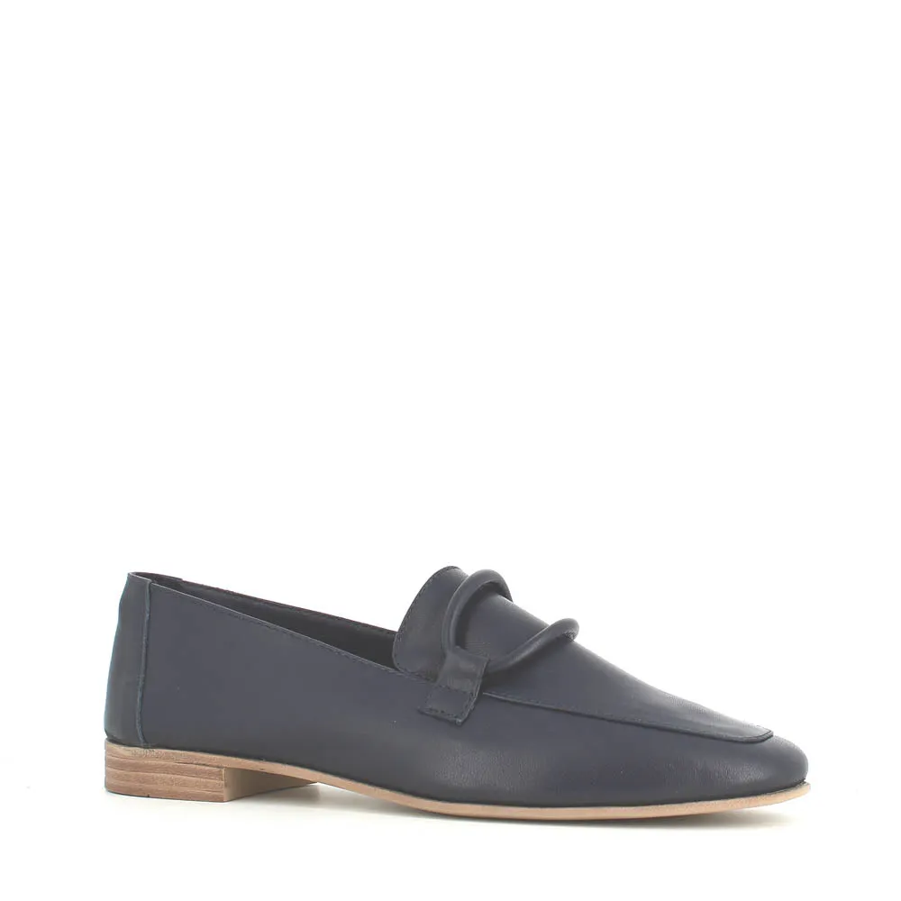 Cinders Edit Soft Leather Loafer Navy